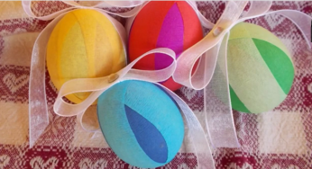 Uova di carta crespa- Come fare le decorazioni pasquali fai da te!